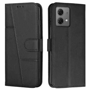 For Motorola Edge 40 Neo Stitching Calf Texture Buckle Leather Phone Case(Black)