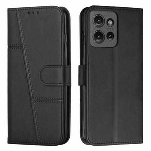 For Motorola Moto G Power / G Play 2025 Stitching Calf Texture Buckle Leather Phone Case(Black)