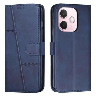 For OPPO A5 Pro 5G Global Stitching Calf Texture Buckle Leather Phone Case(Blue)