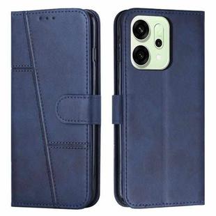 For OPPO Reno14 Pro 5G Global Stitching Calf Texture Buckle Leather Phone Case(Blue)