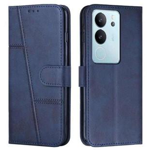 For vivo S17 / vivo S17 Pro Stitching Calf Texture Buckle Leather Phone Case(Blue)