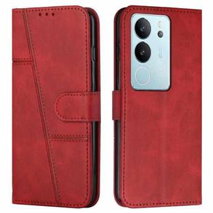 For vivo S17 / vivo S17 Pro Stitching Calf Texture Buckle Leather Phone Case(Red)