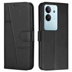 For vivo S17 / vivo S17 Pro Stitching Calf Texture Buckle Leather Phone Case(Black)