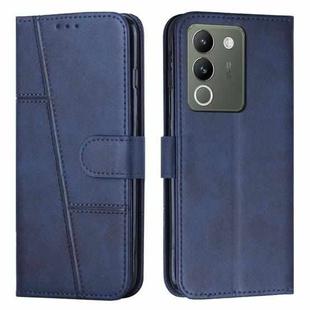 For vivo Y200 Stitching Calf Texture Buckle Leather Phone Case(Blue)