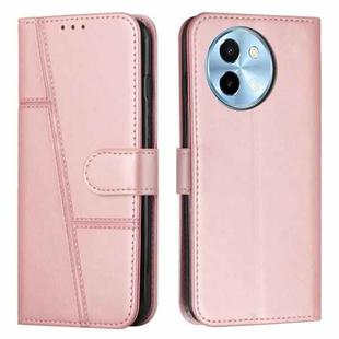 For vivo Y38 5G Stitching Calf Texture Buckle Leather Phone Case(Pink)