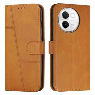 For vivo V30e Stitching Calf Texture Buckle Leather Phone Case(Yellow)