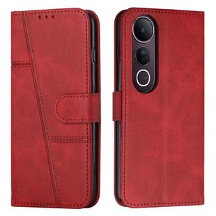 For vivo V50 Lite Stitching Calf Texture Buckle Leather Phone Case(Red)