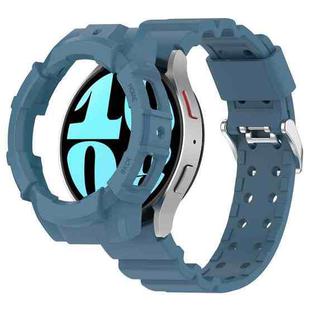 For Samsung Galaxy Watch 6 40mm Armor Silicone Watch Band + Watch Case Set(Blue)