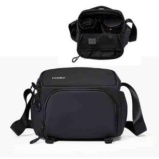 Cwatcun D101 Crossbody Camera Bag Photography Lens Shoulder Bag, Size:20 x 20.5 x 15cm(Black)