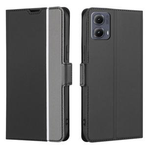 For Motorola Edge 5G 2024 Twill Texture Side Button Leather Phone Case(Black)