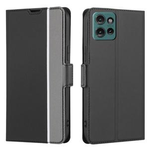 For Motorola Edge 50 5G Twill Texture Side Button Leather Phone Case(Black)