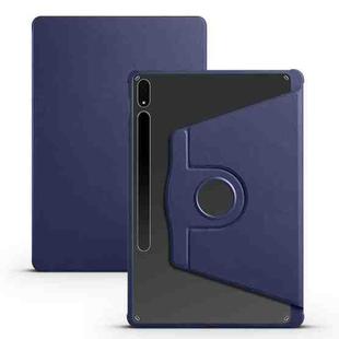 For Samsung Galaxy Tab S10+ / S9+ Acrylic 360 Degree Rotation Holder Tablet Leather Case(Dark Blue)