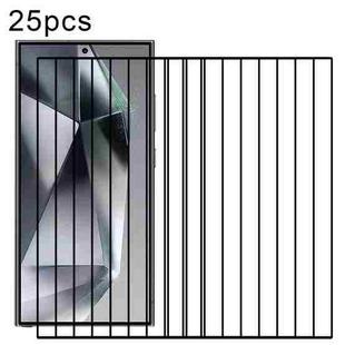 For Samsung Galaxy S25 Ultra 5G 25pcs Full Glue Screen Tempered Glass Film, Support Fingerprint Unlocking