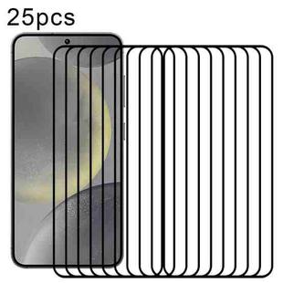 For Samsung Galaxy S25 5G 25pcs Full Glue Screen Tempered Glass Film, Support Fingerprint Unlocking