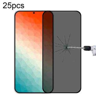 For Samsung Galaxy S24 5G 25pcs Full Cover Anti-peeping Tempered Glass Film,  Support Fingerprint Unlocking