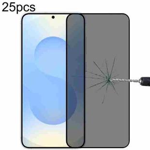For Samsung Galaxy S25+ 5G 25pcs Full Cover Anti-peeping Tempered Glass Film,  Support Fingerprint Unlocking