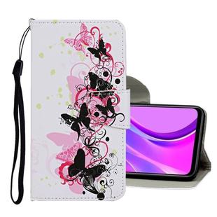 For Xiaomi Redmi 9C Colored Drawing Pattern Horizontal Flip Leather Case with Holder & Card Slots & Wallet(Butterfly)