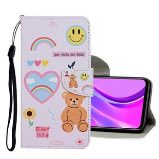 For Samsung Galaxy Note 20 Ultra Colored Drawing Pattern Horizontal Flip Leather Case with Holder & Card Slots & Wallet(Bear)