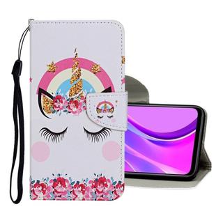 For Xiaomi Redmi 9A Colored Drawing Pattern Horizontal Flip Leather Case with Holder & Card Slots & Wallet(Unicorn)