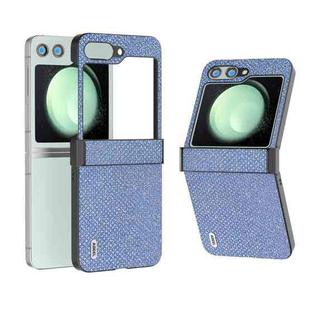 For Samsung Galaxy Z Flip5 ABEEL Hinge Diamond Series Black Edge Phone Case(Sapphire Blue)