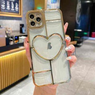 For iPhone 12 Pro Max Electroplating 3D Love TPU Phone Case(Gold)