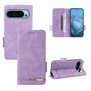 For Google Pixel 9 Pro XL Magnetic Clasp Leather Phone Case(Purple)