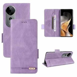 For vivo S19 Pro Magnetic Clasp Leather Phone Case(Purple)