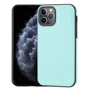 For iPhone 11 Pro Litchi Pattern Stitched Side-mounted Phone Case(Mint Green)