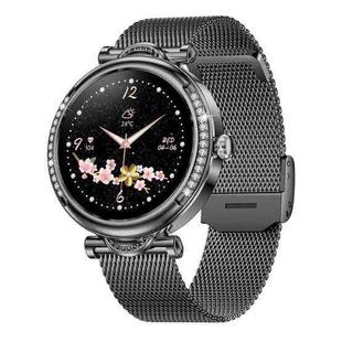 CF32 1.27 inch Screen Lady Smart Watch, Steel Band, Support Female Physiology Monitoring & 100+ Sports Modes(Black)