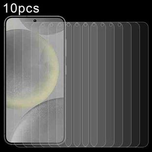 For Samsung Galaxy S25+ 5G 10pcs 0.18mm 9H 2.5D Tempered Glass Film, Support Fingerprint Unlocking