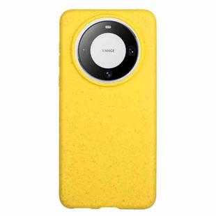 For Huawei Mate 60 Pro Wheat Straw Material + TPU Phone Case(Yellow)