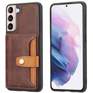 For Samsung Galaxy S24+ 5G Calfskin Card Slot TPU + PU Phone Case(Brown)