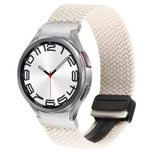 For Samsung Galaxy Watch 6 / 5 / 4 Magnetic Fold Buckle Nylon Woven Watch Band(Starlight Color)