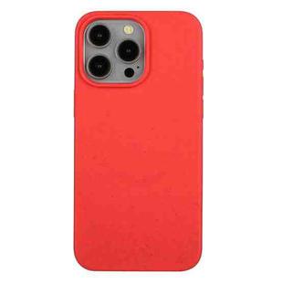 For iPhone 15 Pro Max Wheat Straw Material + TPU Phone Case(Red)