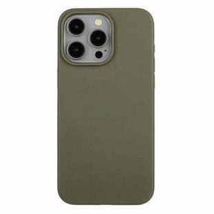 For iPhone 15 Pro Max Wheat Straw Material + TPU Phone Case(Army Green)