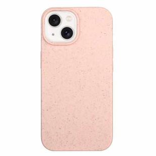 For iPhone 15 Plus Wheat Straw Material + TPU Phone Case(Pink)