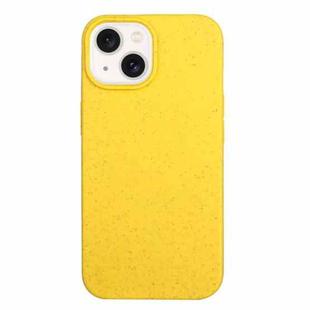 For iPhone 15 Wheat Straw Material + TPU Phone Case(Yellow)