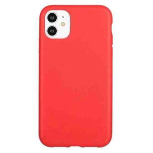 For iPhone 12 Wheat Straw Material + TPU Phone Case(Red)