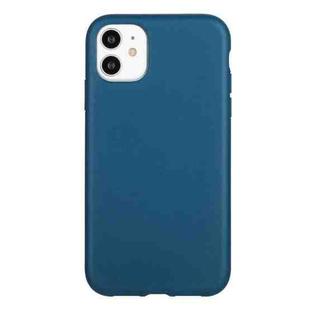 For iPhone 12 Wheat Straw Material + TPU Phone Case(Blue)