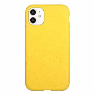 For iPhone 11 Wheat Straw Material + TPU Phone Case(Yellow)