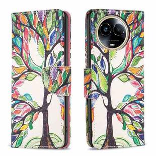 For Realme 11 5G Colored Drawing Pattern Leather Phone Case(Tree Life)