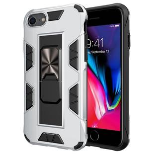 For iPhone SE 2022 / SE 2020 /  8 / 7 Armor Shockproof TPU + PC Magnetic Protective Case with Invisible Holder(Silver)