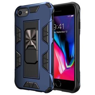 For iPhone SE 2022 / SE 2020 /  8 / 7 Armor Shockproof TPU + PC Magnetic Protective Case with Invisible Holder(Blue)
