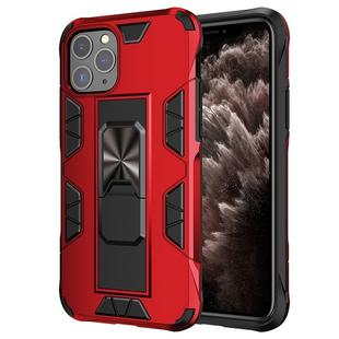 For iPhone 11 Pro Max Armor Shockproof TPU + PC Magnetic Protective Case with Invisible Holder(Red)