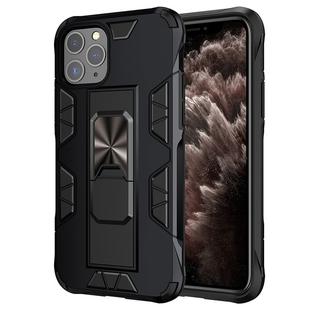 For iPhone 11 Pro Max Armor Shockproof TPU + PC Magnetic Protective Case with Invisible Holder(Black)
