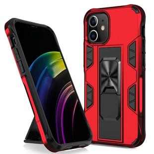 For iPhone 12 mini Armor Shockproof TPU + PC Magnetic Protective Case with Invisible Holder(Red)