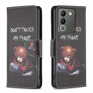 For vivo Y200 5G Colored Drawing Pattern Leather Phone Case(Bear)