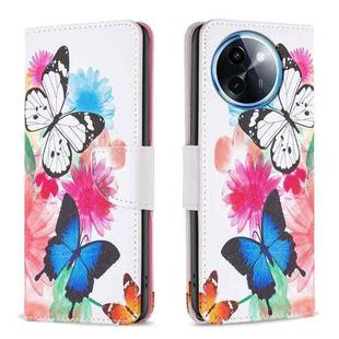 For vivo Y200i 5G / Y38 5G Colored Drawing Pattern Leather Phone Case(Butterflies)