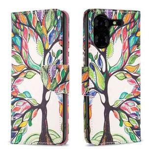 For Tecno Pova 5 Pro 5G Colored Drawing Pattern Leather Phone Case(Tree Life)