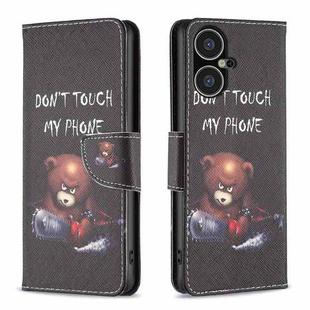 For Tecno Pova Neo 3 Colored Drawing Pattern Leather Phone Case(Bear)